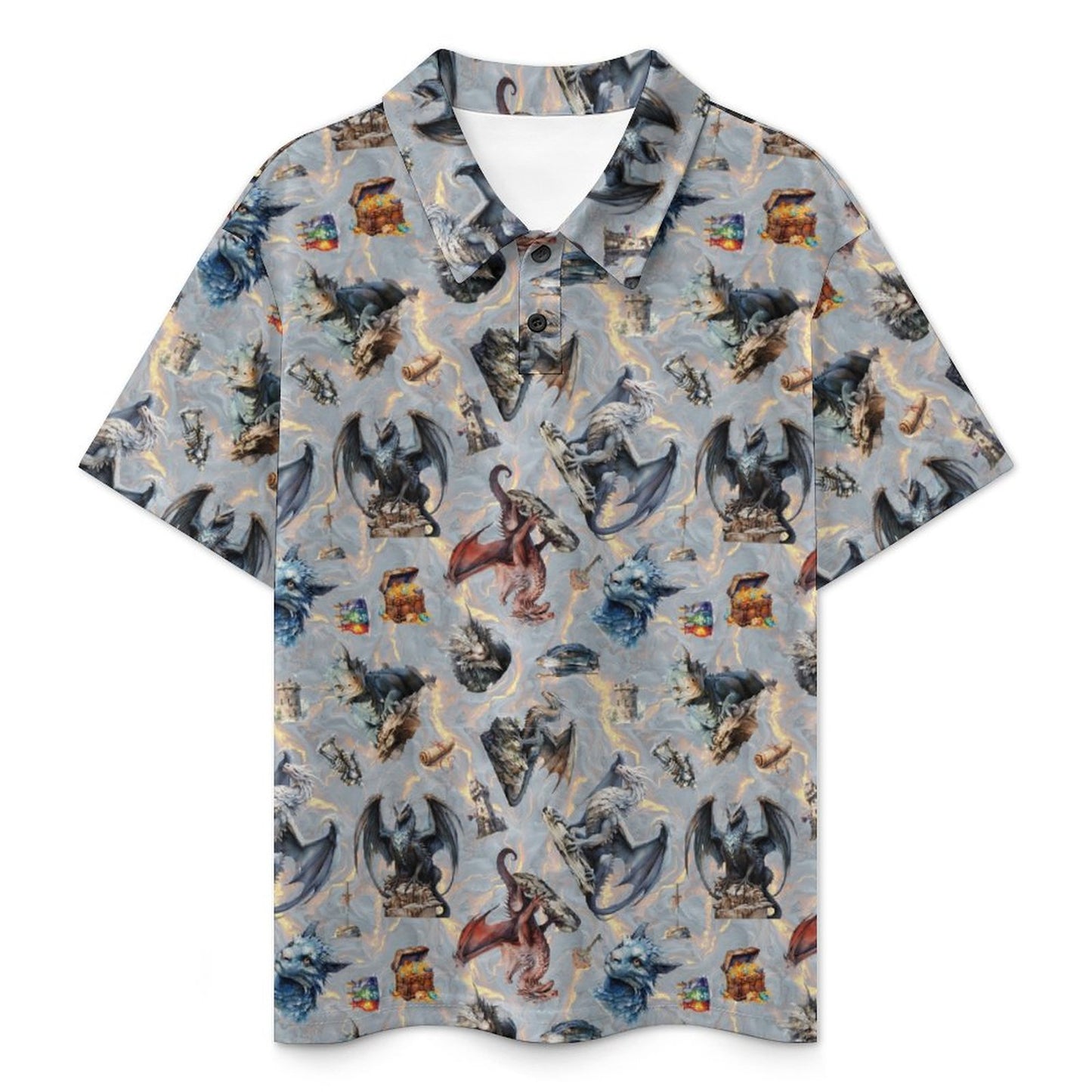 10 Misc Designs, Kids Button Down Polo Shirt