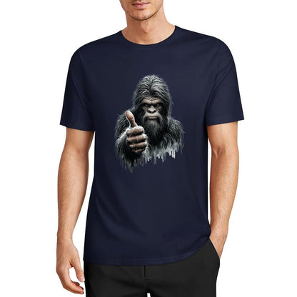 Bigfoot - Sasquatch Thumbs Up Short Sleeve Cotton T-Shirt