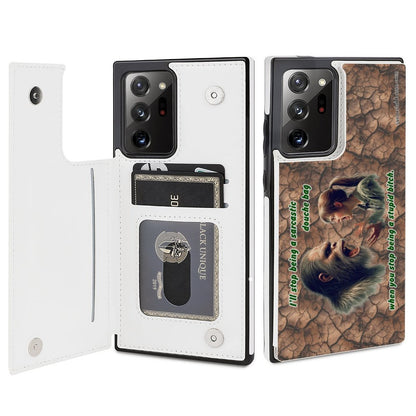 "I'll stop being a douche bag...." Bigfoot, Sasquatch, Samsung Note20 Flip Phone Case, Wallet