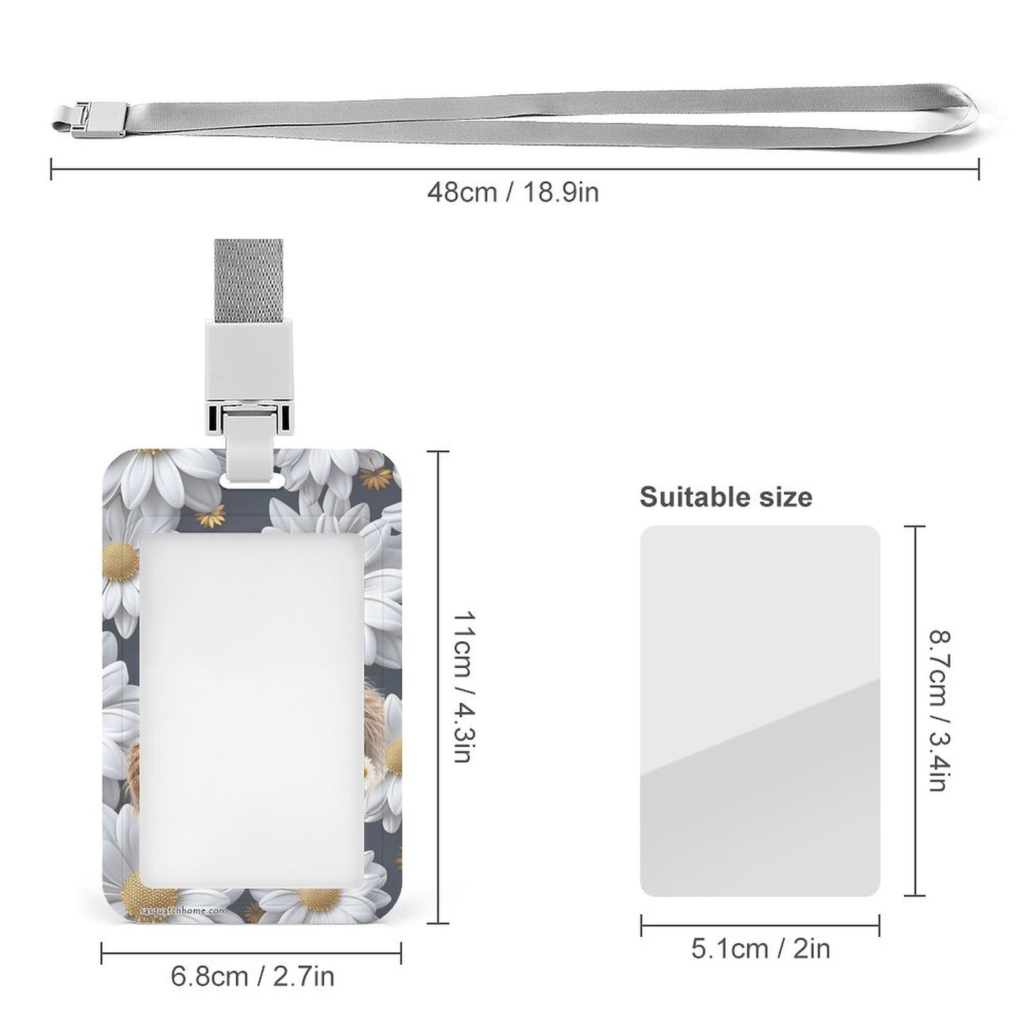 Sasquatch "Smell the Flowers" Vertical ID Badge Holder