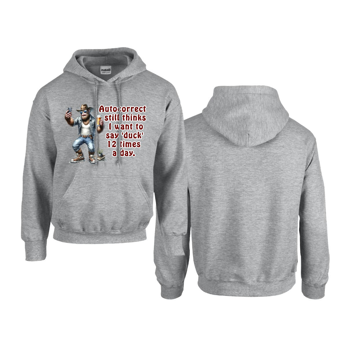 Sasquatch, Bigfoot Design, Gildan 18500 Poly-Cotton Hoodie