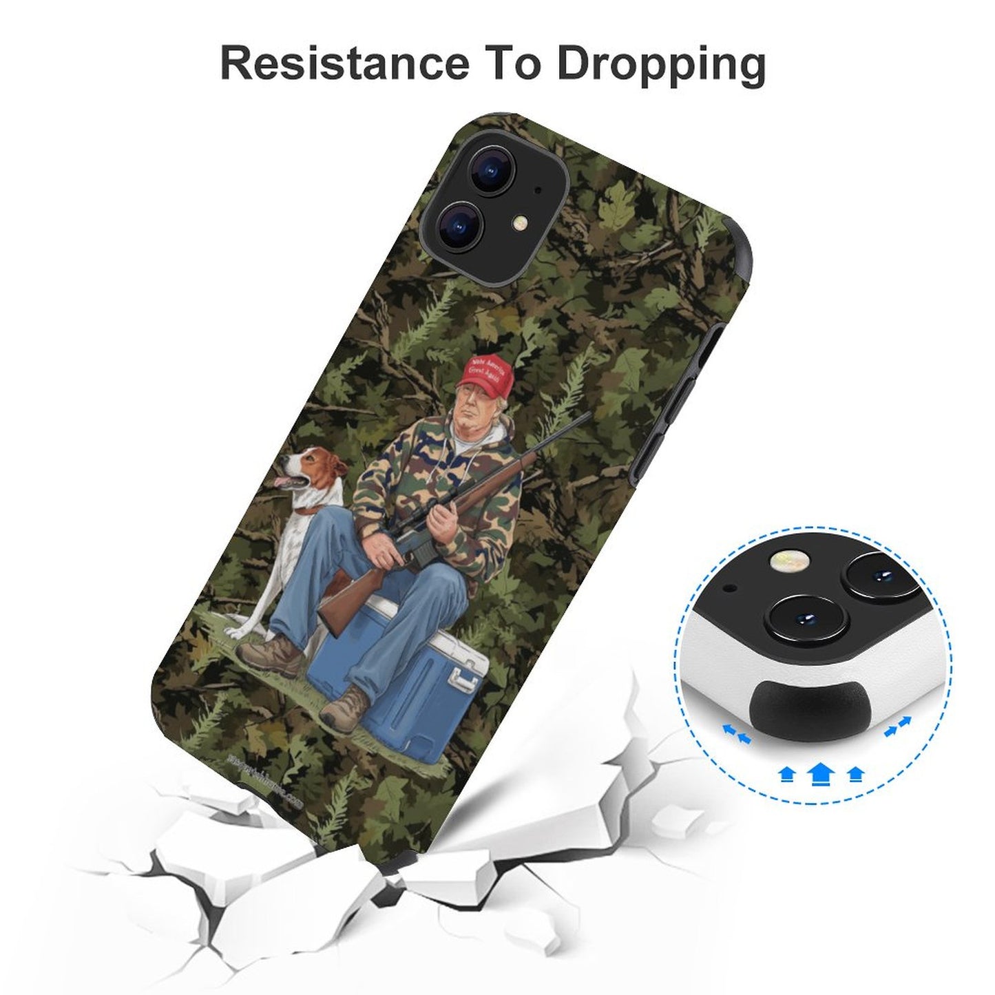 Donald Trump Hunting Dog, Microfiber iPhone 11 Cases