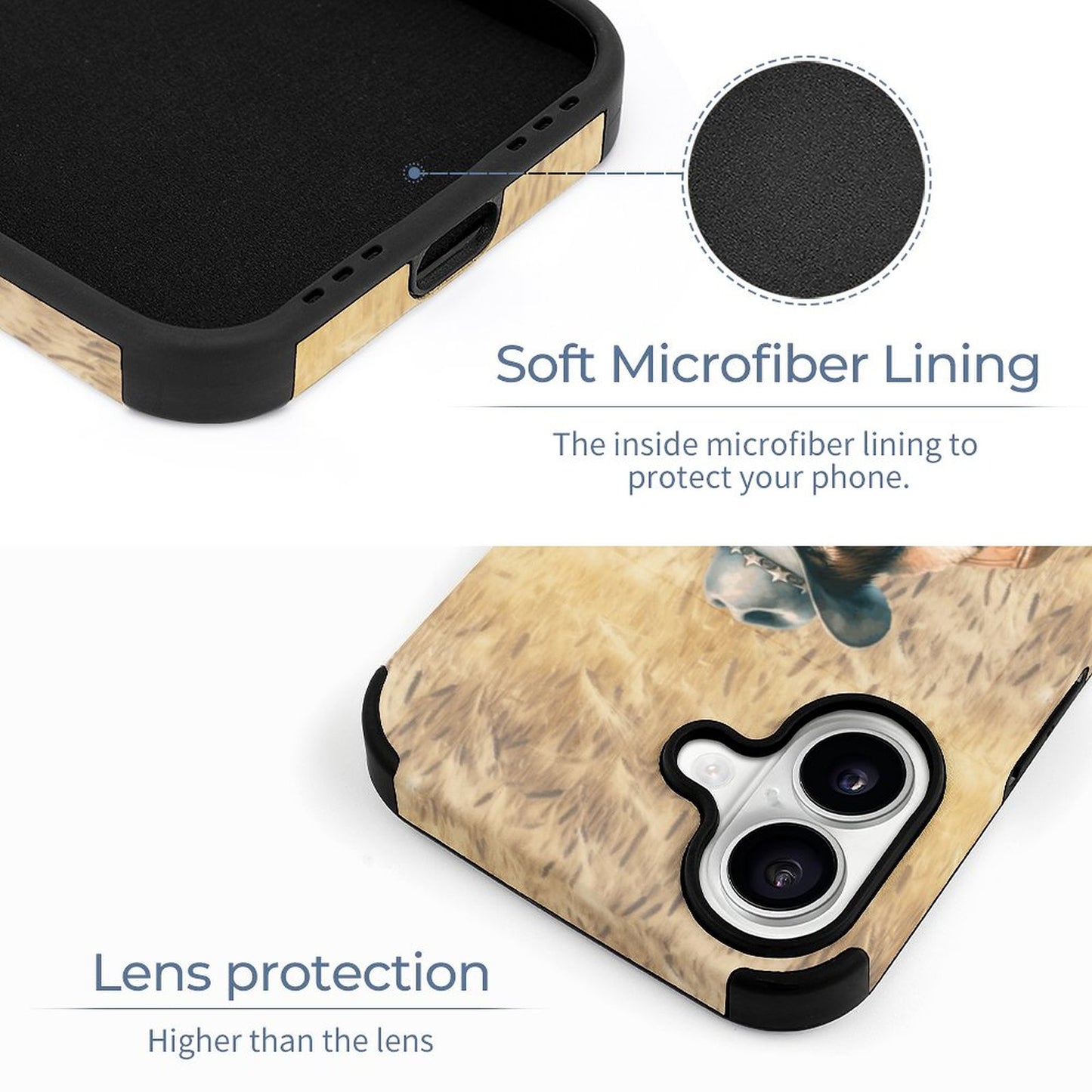 Bigfoot / Sasquatch Cowboy, Microfiber iPhone 16 Cases