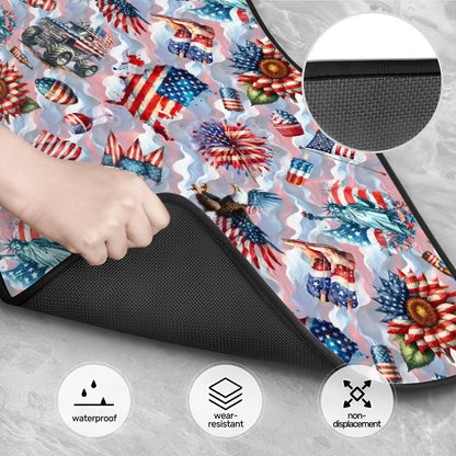 8 Patriot Designs, 4 Piece Auto Floor Mats