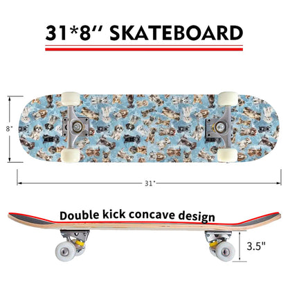 10 Animal Designs, High Density 7 Layer Skateboard, Made In USA