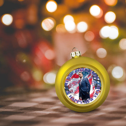 Charlie Kirk "If you believe..", Memorial Christmas Ball Ornaments