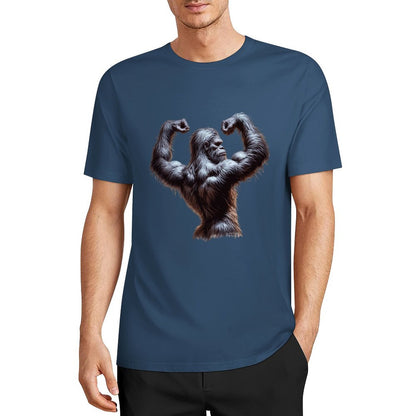 Bigfoot - Sasquatch Double Muscle Short Sleeve Cotton T-Shirt