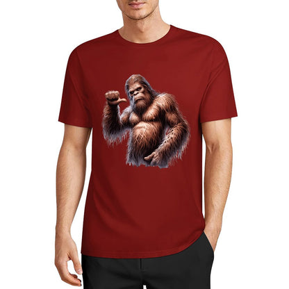 Bigfoot - Sasquatch Pointing at self Short Sleeve Cotton T-Shirt