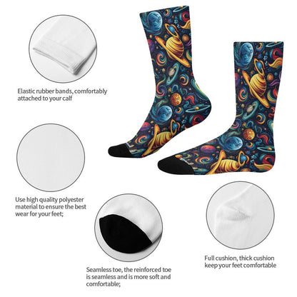 12 Beautiful Galaxy Space Designs, Children’s Polyester Socks