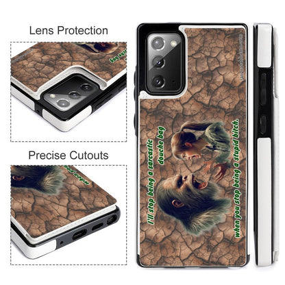 "I'll stop being a douche bag...." Bigfoot, Sasquatch, Samsung Note20 Flip Phone Case, Wallet