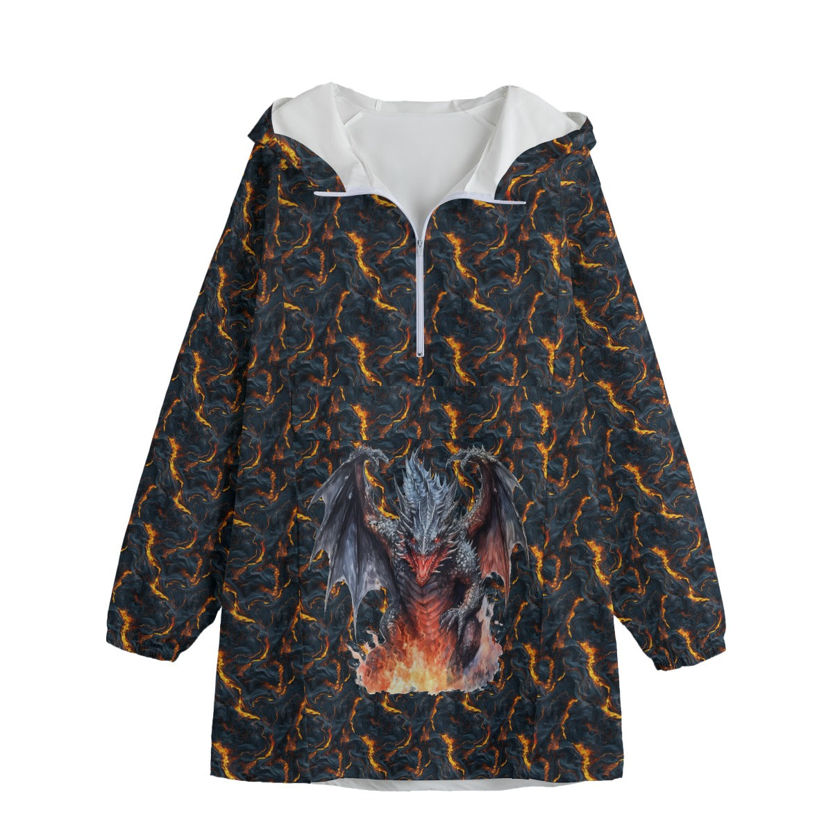 Dragon Design, Adult Windbreaker Long Jacket