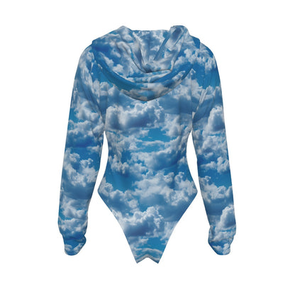 Bigfoot / Sasquatch, "Jesus Loves You...", Women's Raglan Sleeve Hooded Bodysuit