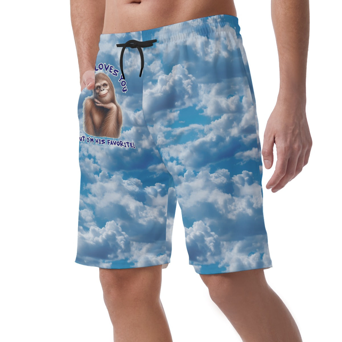 Bigfoot / Sasquatch "Jesus Loves you..." Men’s Lightweight Casual Shorts