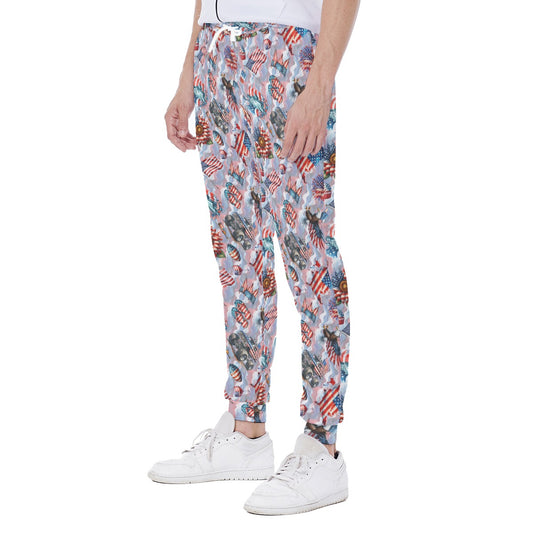 8 Patriotic Designs, Men’s Sweatpants w/ Back Pocket