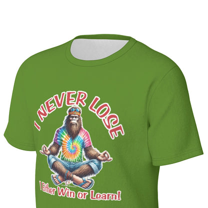 Bigfoot / Sasquatch, "I never lose..", Unisex Short Sleeve O-Neck Cotton T Shirt