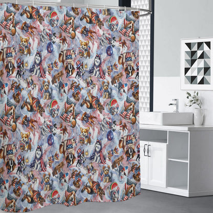 8 Patriot Designs, Polyester Shower Curtain in 4 sizes