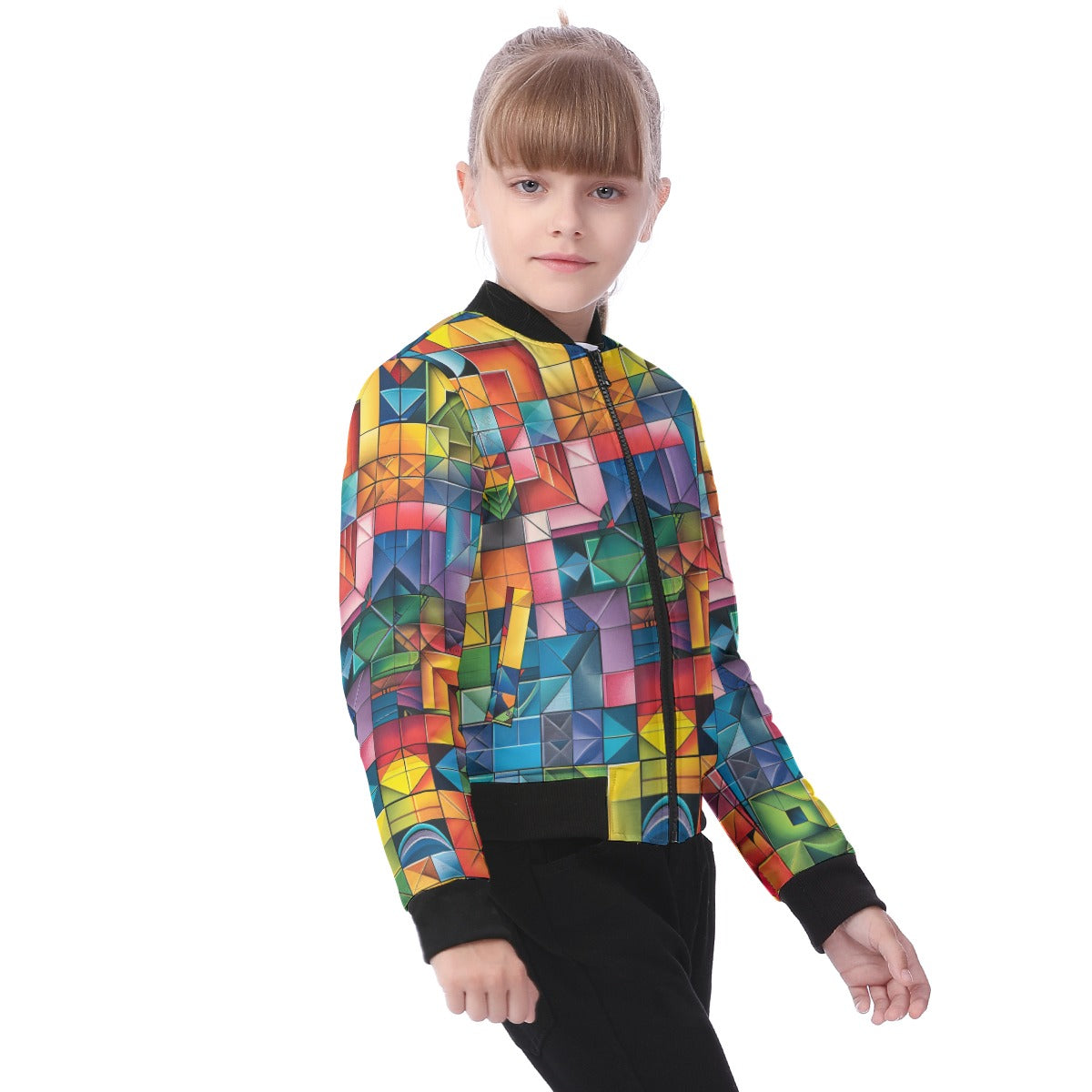 Kaleidoscope  Design, Kid’s Bomber Jacket