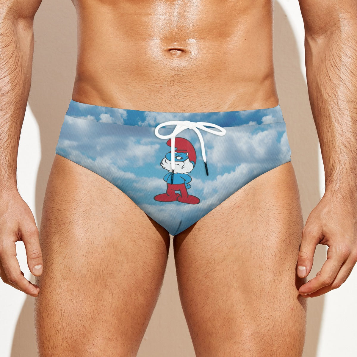 Papa Smurf "Who's Your Daddy",  Men's Drawstring Swim Briefs