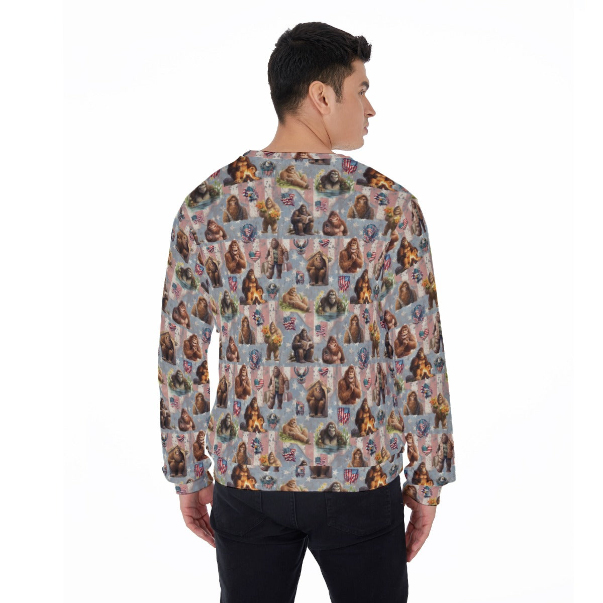 20 Bigfoot Sasquatch Designs, Men’s Polyester Thickened Sweater