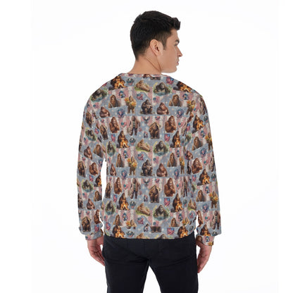 20 Bigfoot Sasquatch Designs, Men’s Polyester Thickened Sweater
