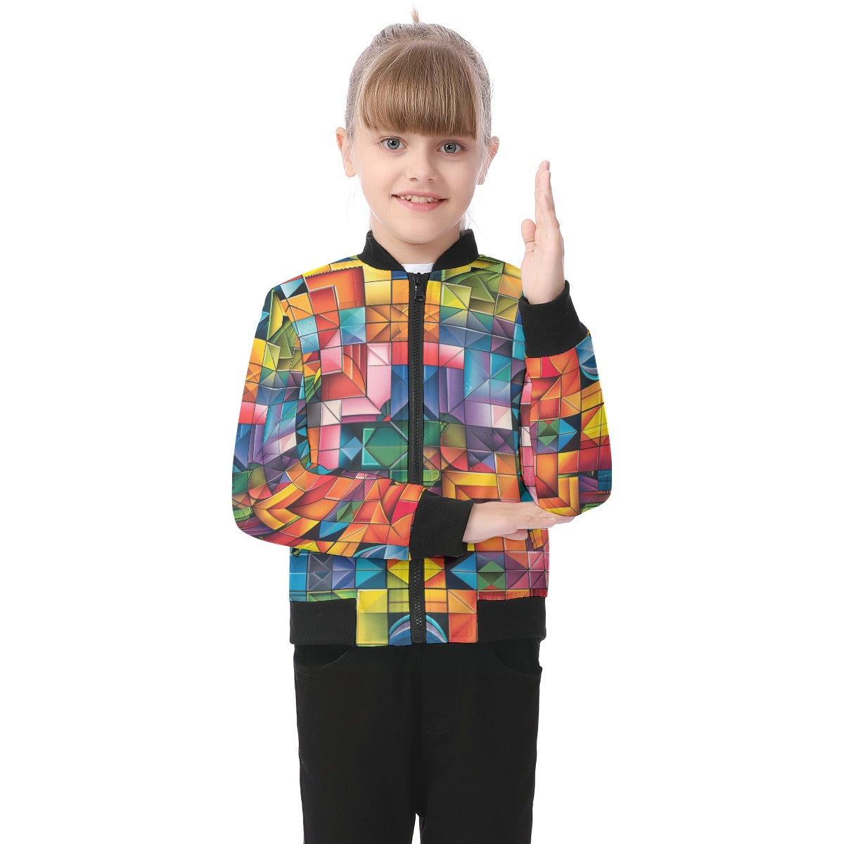 Kaleidoscope  Design, Kid’s Bomber Jacket
