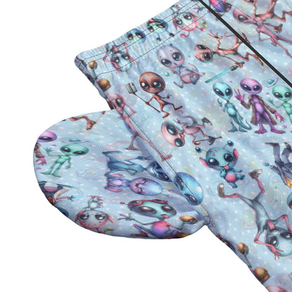 6 Alien Designs, Men’s Sports, Pocketed Shorts