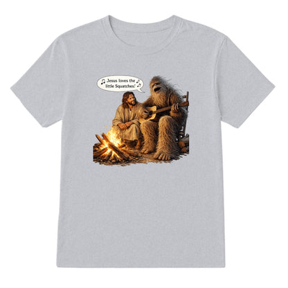 Bigfoot Sings To Jesus, Adult Gildan 5000 Cotton T Shirt