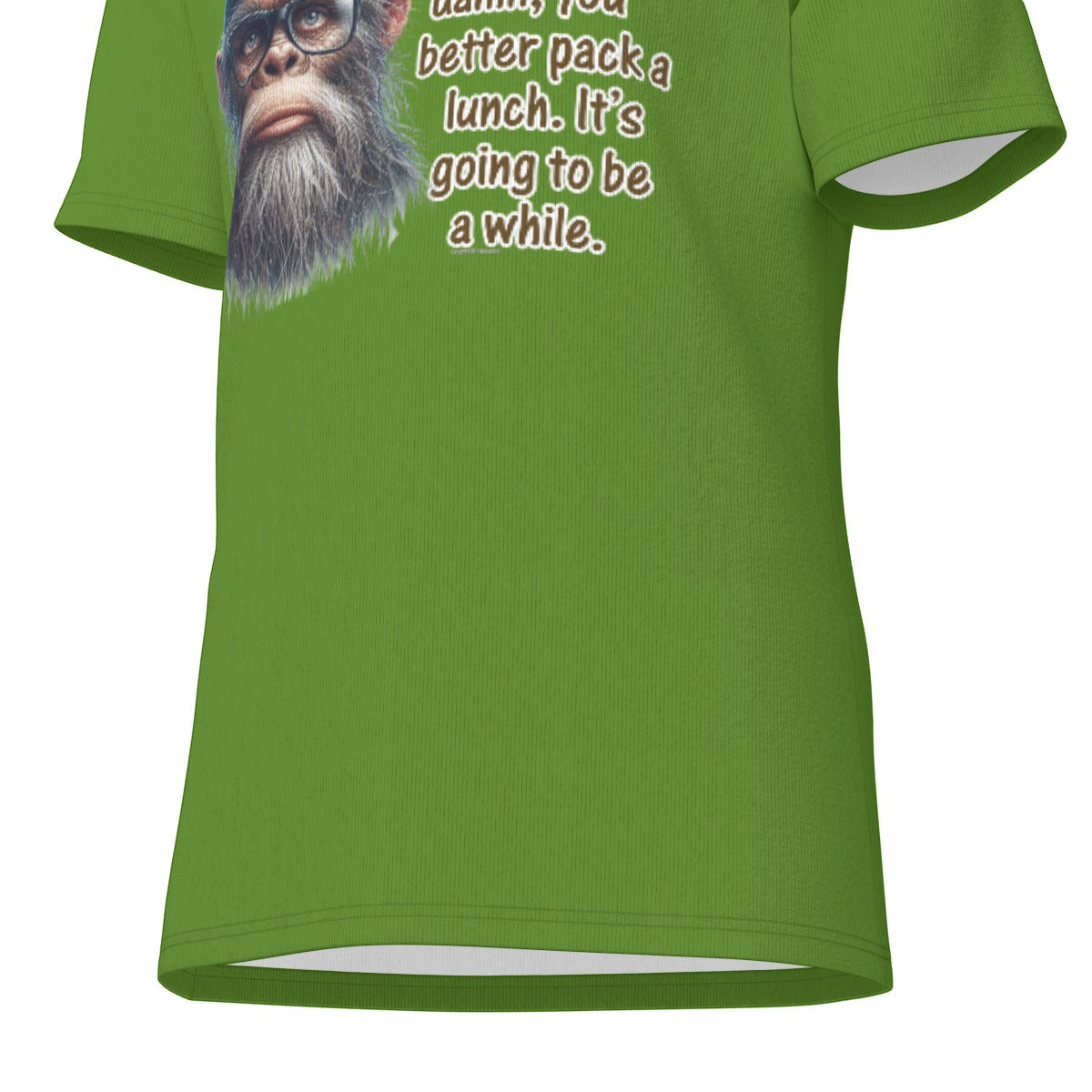 Bigfoot / Sasquatch, "If you're Waiting...", Unisex Short Sleeve O-Neck Cotton T Shirt