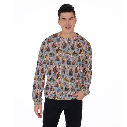 20 Bigfoot Sasquatch Designs, Men’s Polyester Thickened Sweater