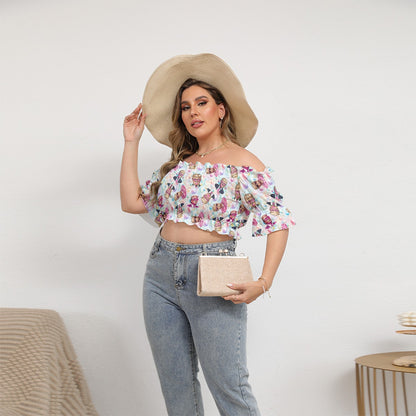 Donald Trump / MAGA Women's Off-shoulder Cropped Top With Short Puff Sleeve