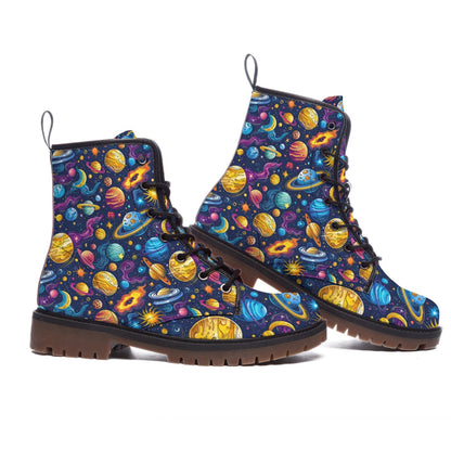 12 Galaxy / Outer Space Designs, Men’s Martin Short Boots