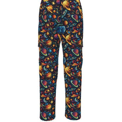 12 Galaxy / Outer Space Designs, Men’s Cargo Pants w/ Pockets