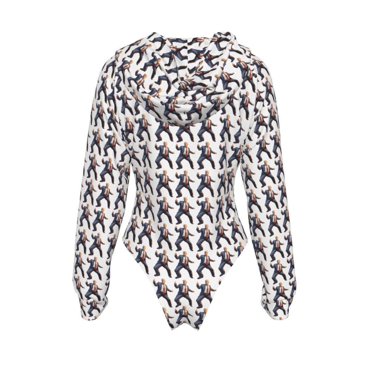 All-Over Print Women's Raglan Sleeve Hooded Bodysuit