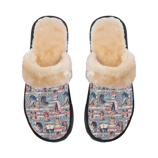10 Donald Trump Designs, Men’s Plush, Fuzzy Slippers