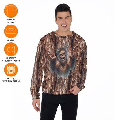 Bigfoot Sasquatch, Men’s Polyester Thickened Sweater