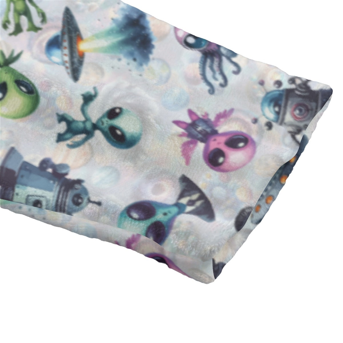 6 Alien Designs, Flannel Hooded bathrobe