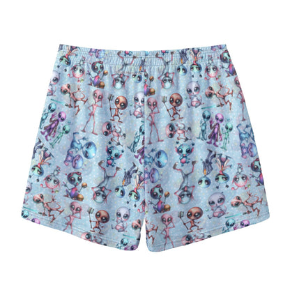 6 Alien Designs, Men’s Sports, Pocketed Shorts