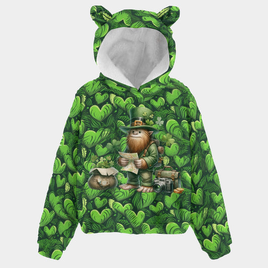 Bigfoot / Sasquatch, St Patrick, Kid’s Borg Fleece Sweatshirt With Ears