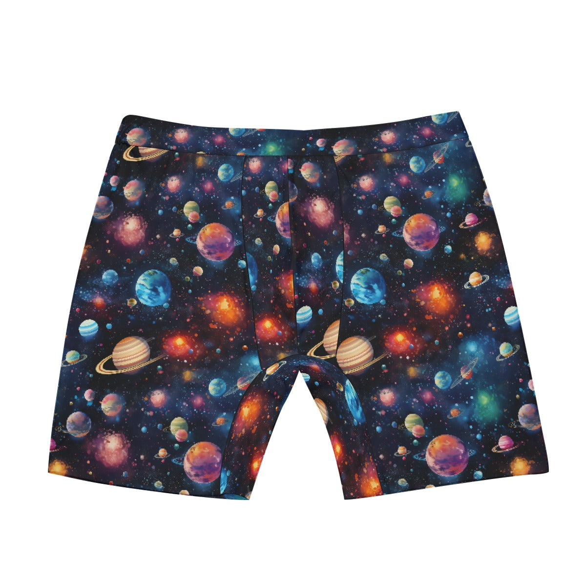 12 Galaxy, Outer Space Men’s Long Boxer Briefs