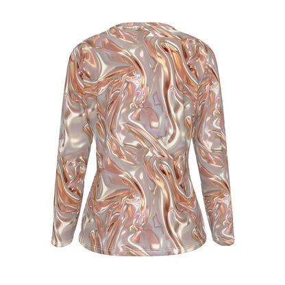 Shimmery Gold, Women’s Oversized Cotton Tee Shirt