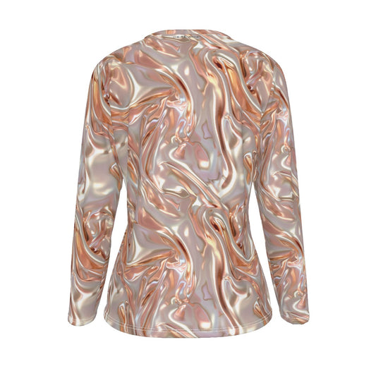 Shimmery Gold, Women’s Oversized Cotton Tee Shirt