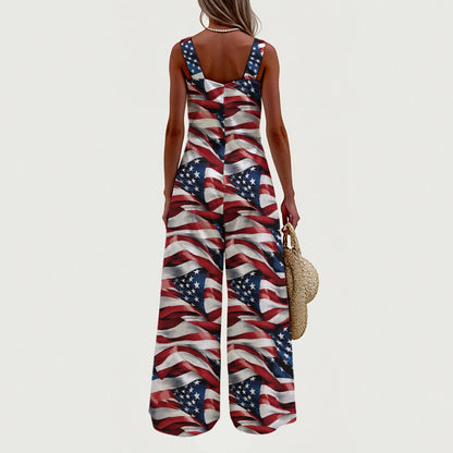 Patriot Donald Trump, Women’s Wide Leg Jumpsuit