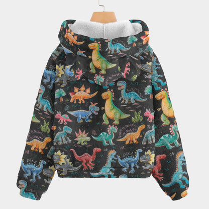 Child Art Dinosaurs, Kid’s Borg Fleece Sweatshirt With Ears