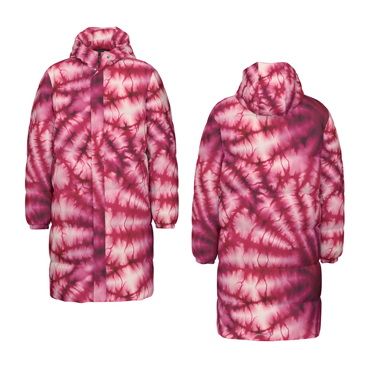10 Tie Dye Designs, Long Down Jacket / Coat