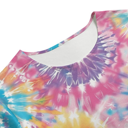 9 Tie Dye Designs, Women’s 2 Piece T Shirt Set With Short Sleeve