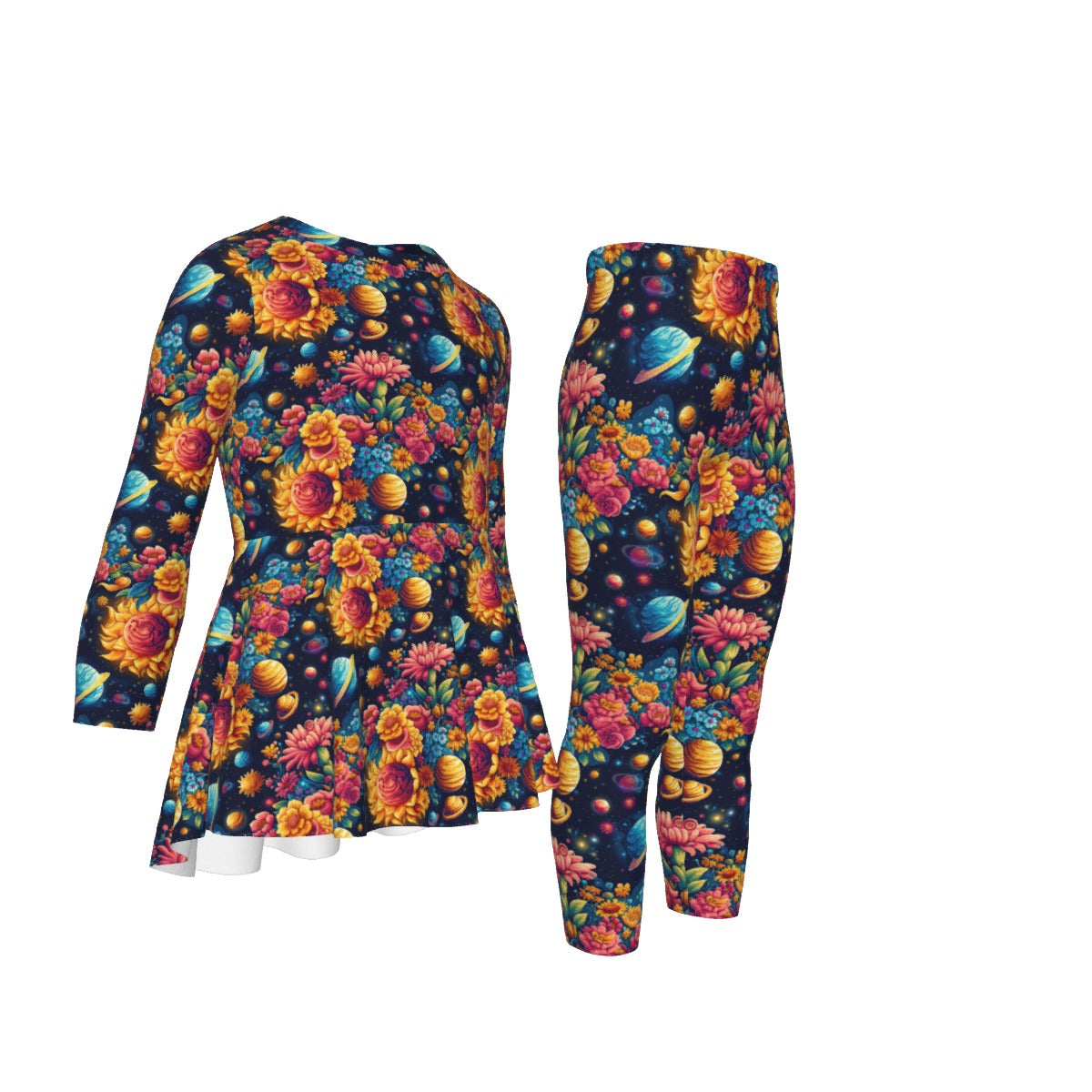 12 Galaxy / Outer Space Designs, Girl’s 2 Piece Casual Suit