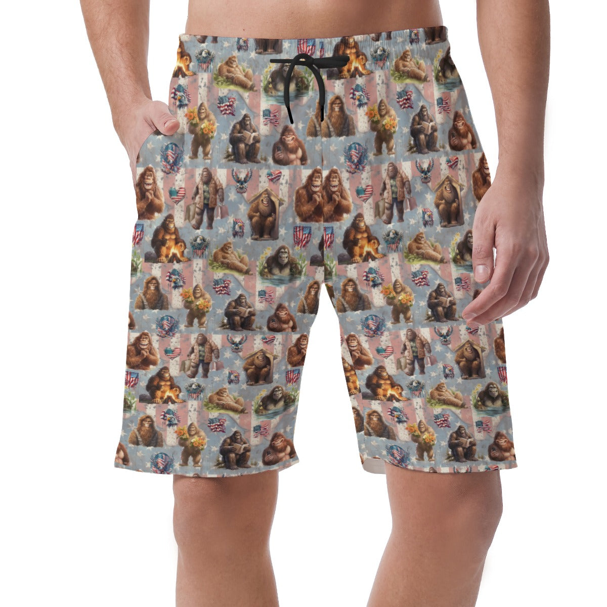 10 Bigfoot / Sasquatch Designs, Men’s Lightweight Casual Shorts