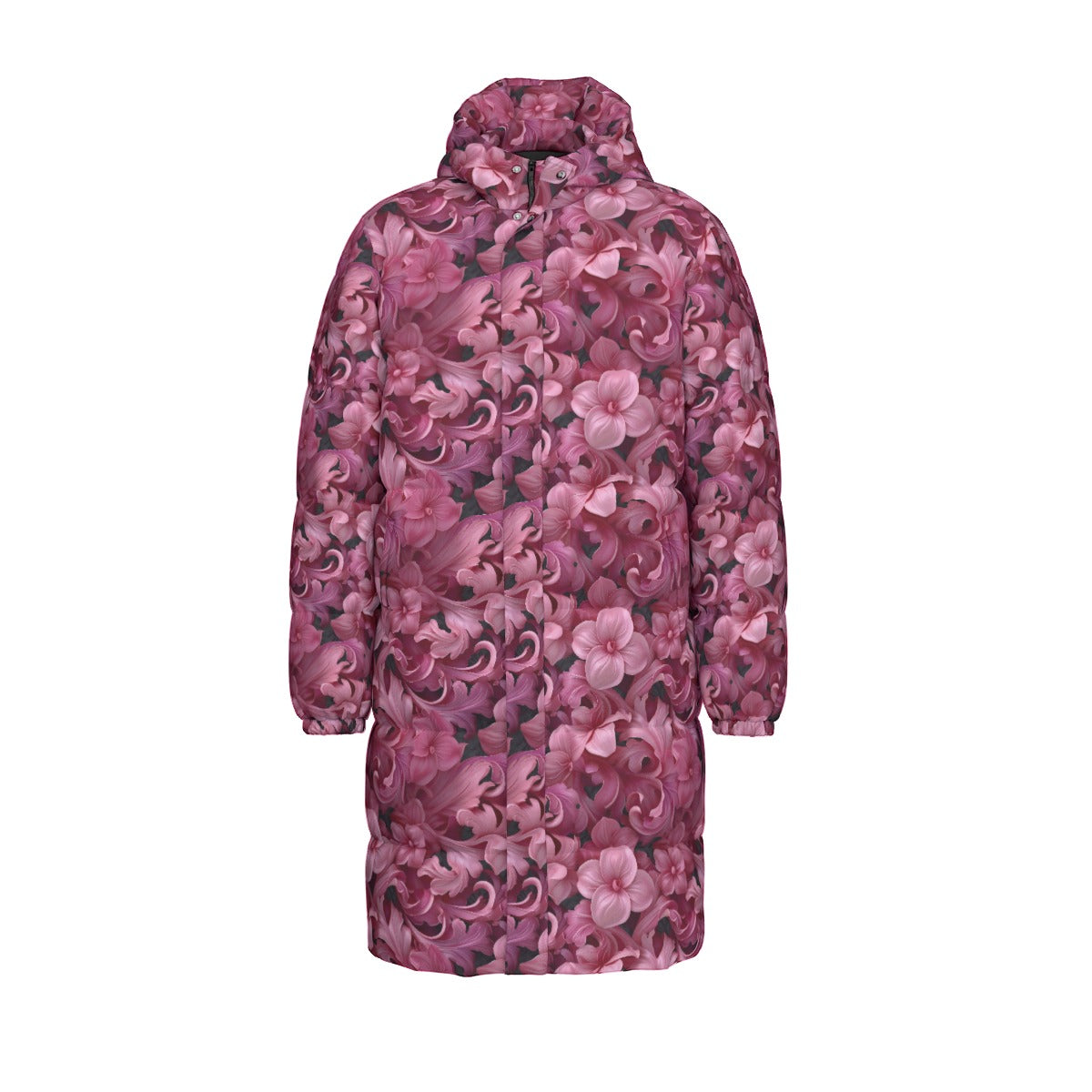 10 Flower Designs, Long Down Jacket / Coat