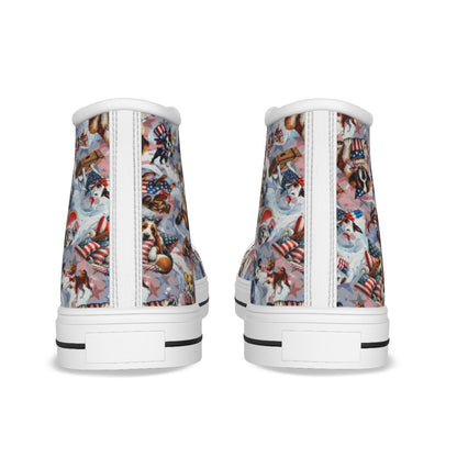 8 Patriot Designs, Kids Canvas Sneaker, Tennis Shoes, Unicorns, Dogs, Cats...