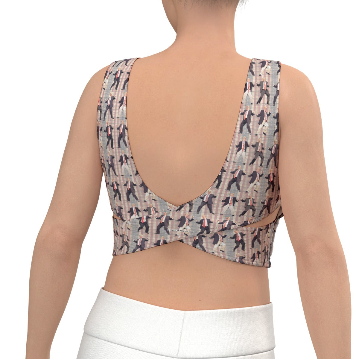 Donald Trump, MAGA  Women's Back Cross Sports Bra